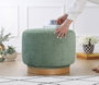 Atelier Del Sofa Puf de Algodón Verde Giratorio